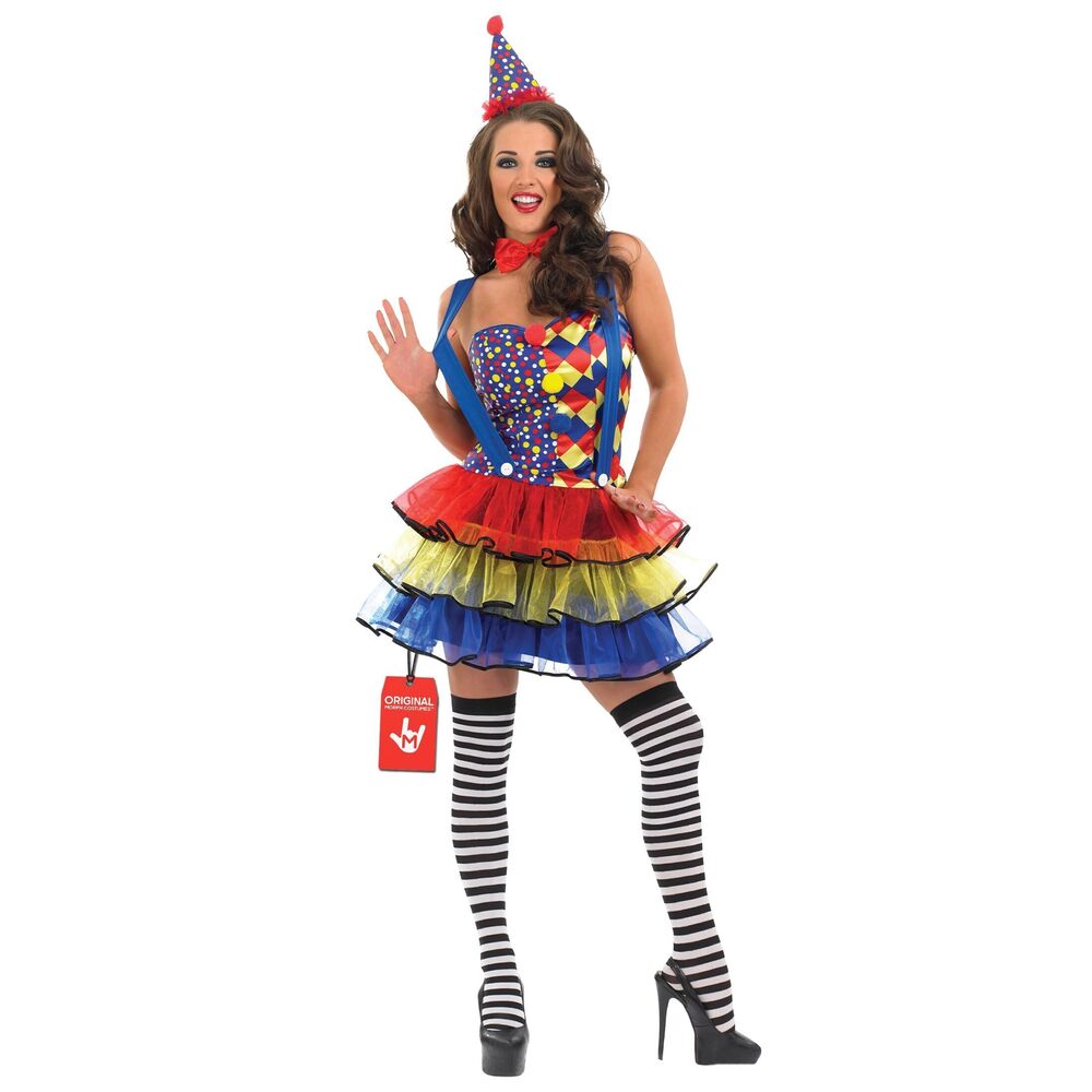 8253 Clown Costume Colorful Outfit for Parties Fun Attire for Events